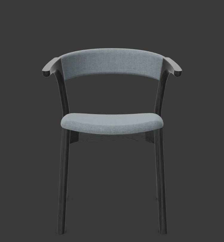 Embra in Grüngrau / Schwarz präsentiert im Onlineshop von KAQTU Design AG. Stuhl mit Armlehnen ist von Mobimex