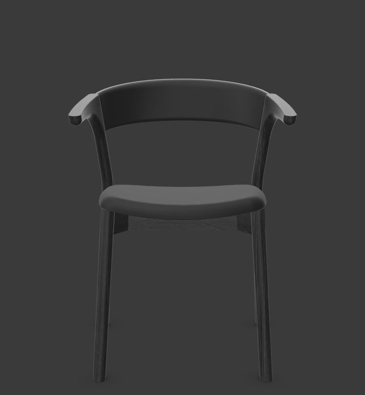 Embra in Schwarz präsentiert im Onlineshop von KAQTU Design AG. Stuhl mit Armlehnen ist von Mobimex