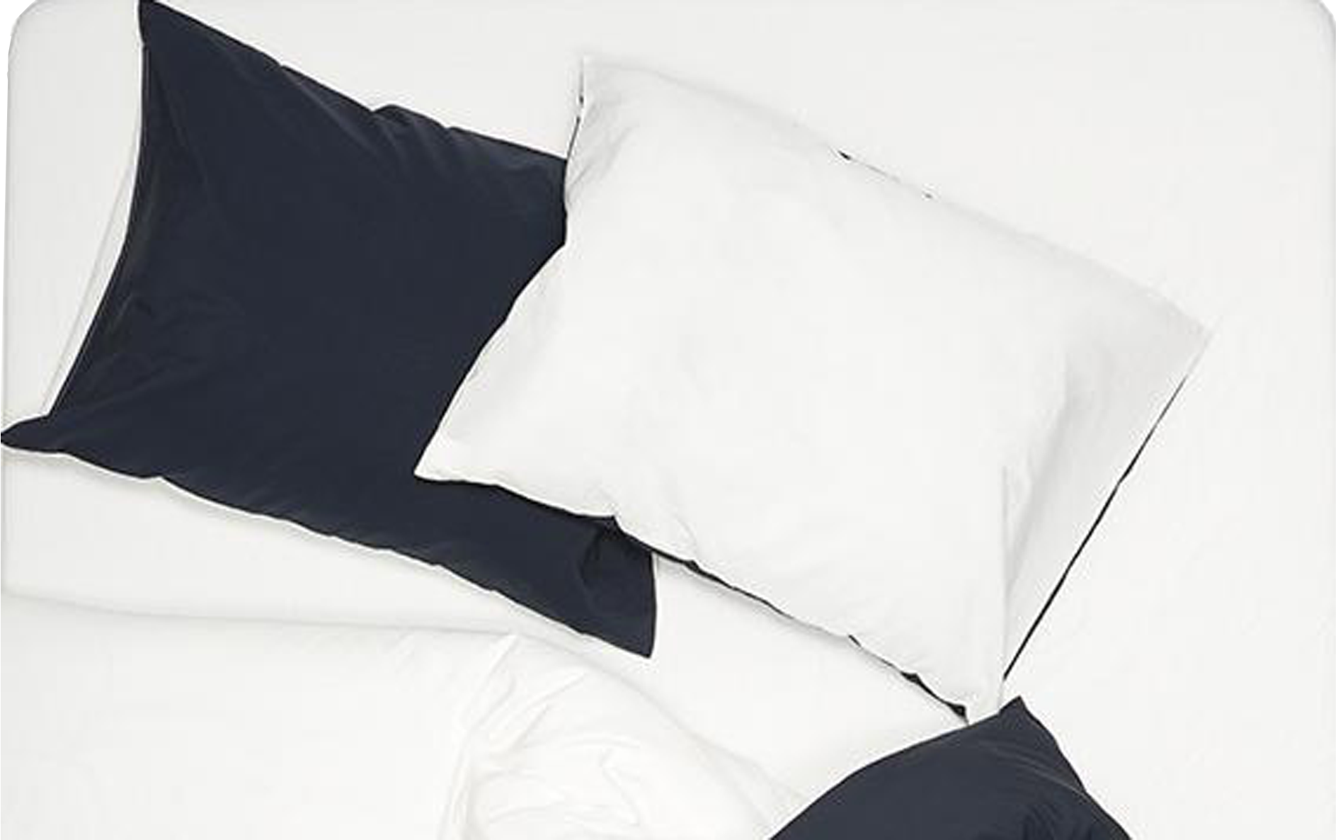 Two Tone Kissenbezug Vintage in Weiss / Blau präsentiert im Onlineshop von KAQTU Design AG. Kissenbezug ist von ZigZagZurich