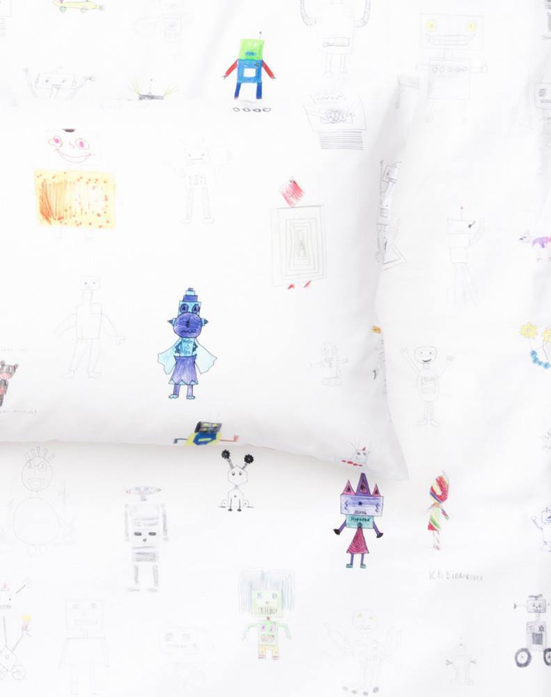 Kinderbettwäsche Robot Land in Multicolor präsentiert im Onlineshop von KAQTU Design AG. Duvetbezug Kids ist von ZigZagZurich