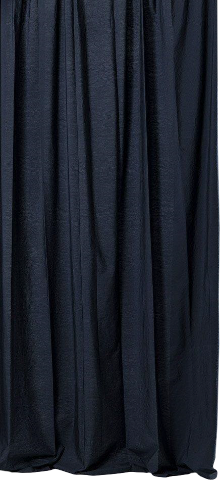 Ägyptischer Baumwollvorhang Blau in Dunkelblau präsentiert im Onlineshop von KAQTU Design AG. Vorhang ist von ZigZagZurich