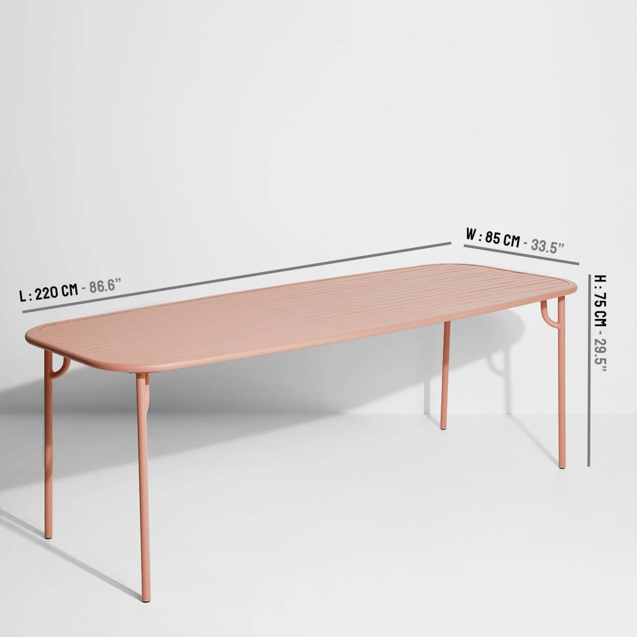 Week-End Tisch Large in Blush präsentiert im Onlineshop von KAQTU Design AG. Gartentisch ist von Petite Friture