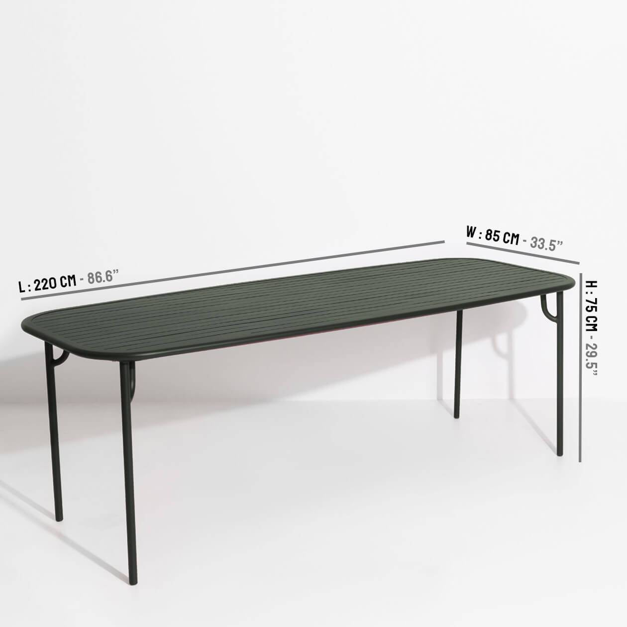 Week-End Tisch Large in Green Glass präsentiert im Onlineshop von KAQTU Design AG. Gartentisch ist von Petite Friture