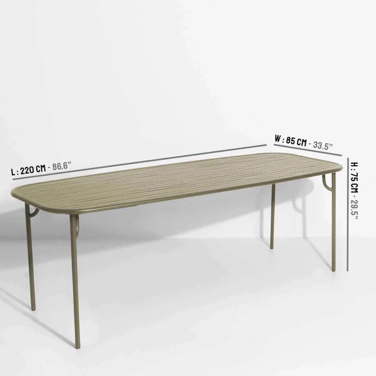 Week-End Tisch Large in Jade Green präsentiert im Onlineshop von KAQTU Design AG. Gartentisch ist von Petite Friture