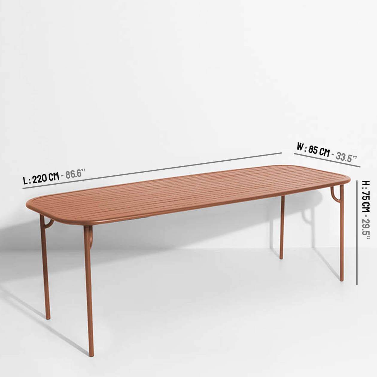 Week-End Tisch Large in Terracotta präsentiert im Onlineshop von KAQTU Design AG. Gartentisch ist von Petite Friture