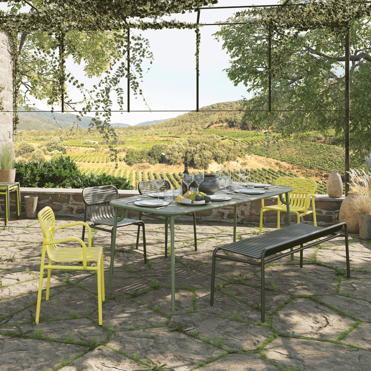 Week-End Gartenbank in Green Glass präsentiert im Onlineshop von KAQTU Design AG. Gartenbank ist von Petite Friture