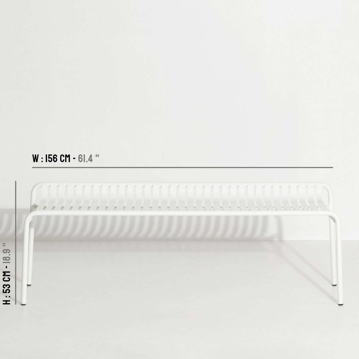 Week-End Gartenbank in White präsentiert im Onlineshop von KAQTU Design AG. Gartenbank ist von Petite Friture