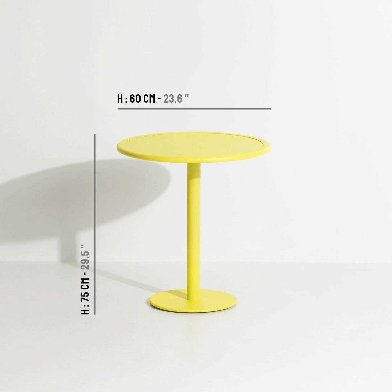 Week-End Dining Table rund in Yellow präsentiert im Onlineshop von KAQTU Design AG. Gartentisch ist von Petite Friture