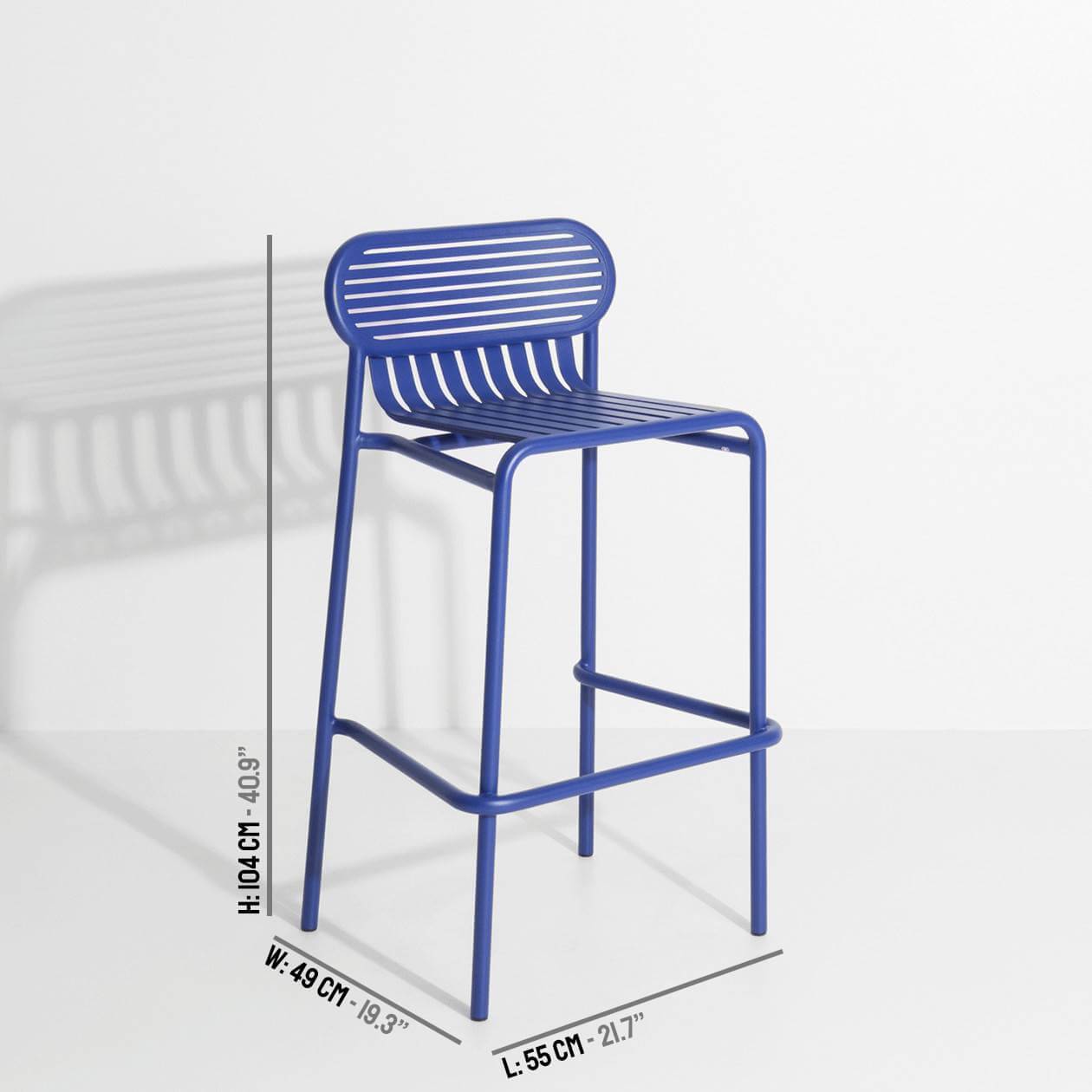 Week-End Barhocker in Blue präsentiert im Onlineshop von KAQTU Design AG. Outdoor-Barstuhl ist von Petite Friture