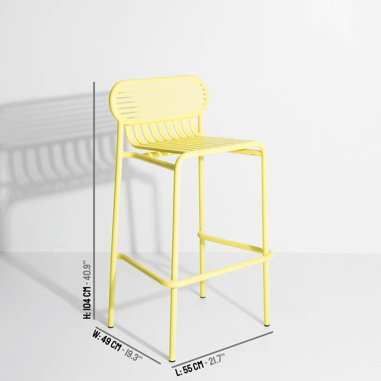 Week-End Barhocker in Yellow präsentiert im Onlineshop von KAQTU Design AG. Outdoor-Barstuhl ist von Petite Friture
