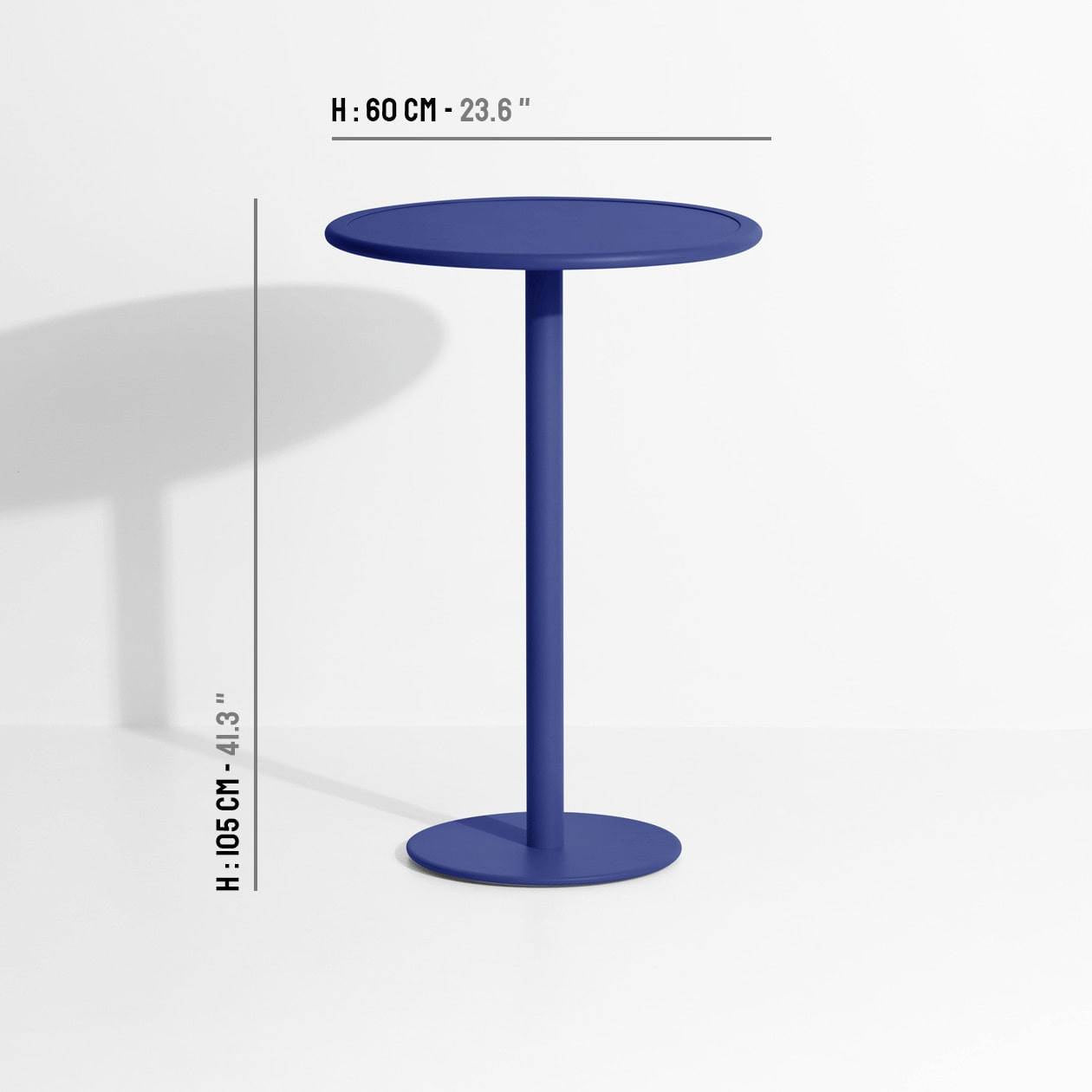 Week-End Bartisch rund in Blue präsentiert im Onlineshop von KAQTU Design AG. Hochtisch Outdoor ist von Petite Friture