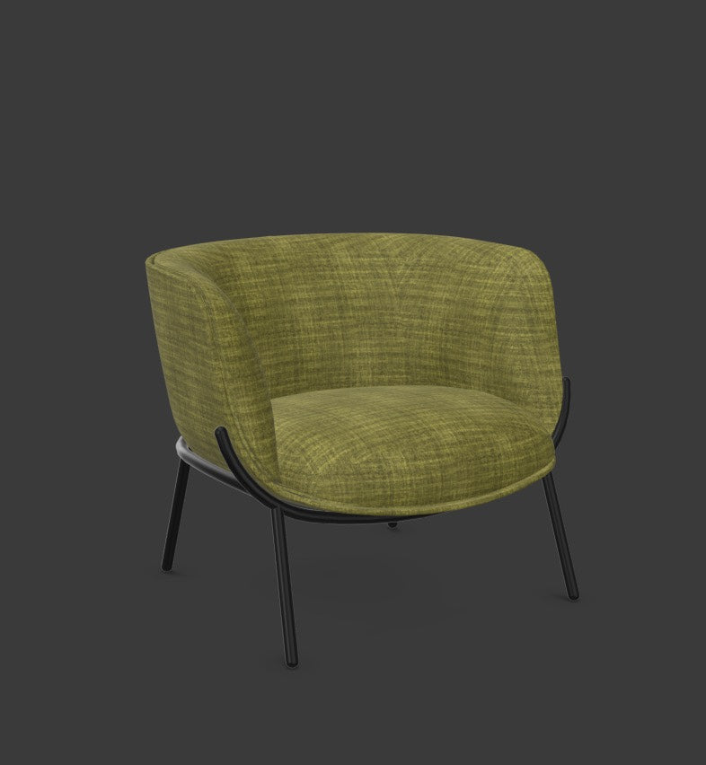 BOMBOM Sessel in Grün / Schwarz präsentiert im Onlineshop von KAQTU Design AG. Sessel mit Armlehnen ist von Infiniti Design