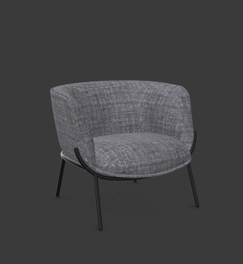 BOMBOM Sessel in Anthrazit / Schwarz präsentiert im Onlineshop von KAQTU Design AG. Sessel mit Armlehnen ist von Infiniti Design