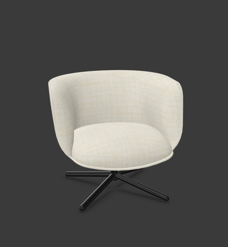 BOMBOM Drehsessel in Sand / Schwarz präsentiert im Onlineshop von KAQTU Design AG. Sessel mit Armlehnen ist von Infiniti Design