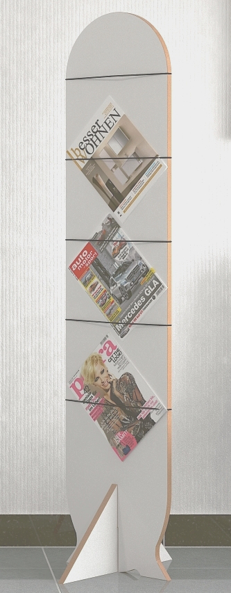 Tojo-magazzi in weiss präsentiert im Onlineshop von KAQTU Design AG. Zeitungshalter ist von Tojo