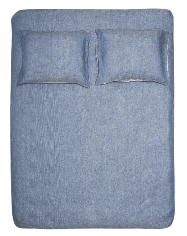 Two Tone Bettwäsche Stonewashed in Blau präsentiert im Onlineshop von KAQTU Design AG. Duvetbezug ist von ZigZagZurich