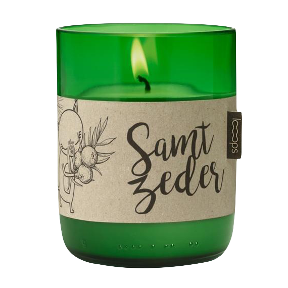 Looops Natürliche Duftkerzen - Velvet Cedar in Grün präsentiert im Onlineshop von KAQTU Design AG. Kerzen ist von ZigZagZurich