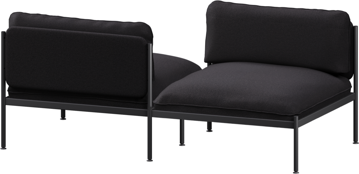 Toom Modular Sofa 2-Sitzer Konfiguration 1 in Graphite Black  präsentiert im Onlineshop von KAQTU Design AG. 2er Sofa ist von Noo.ma