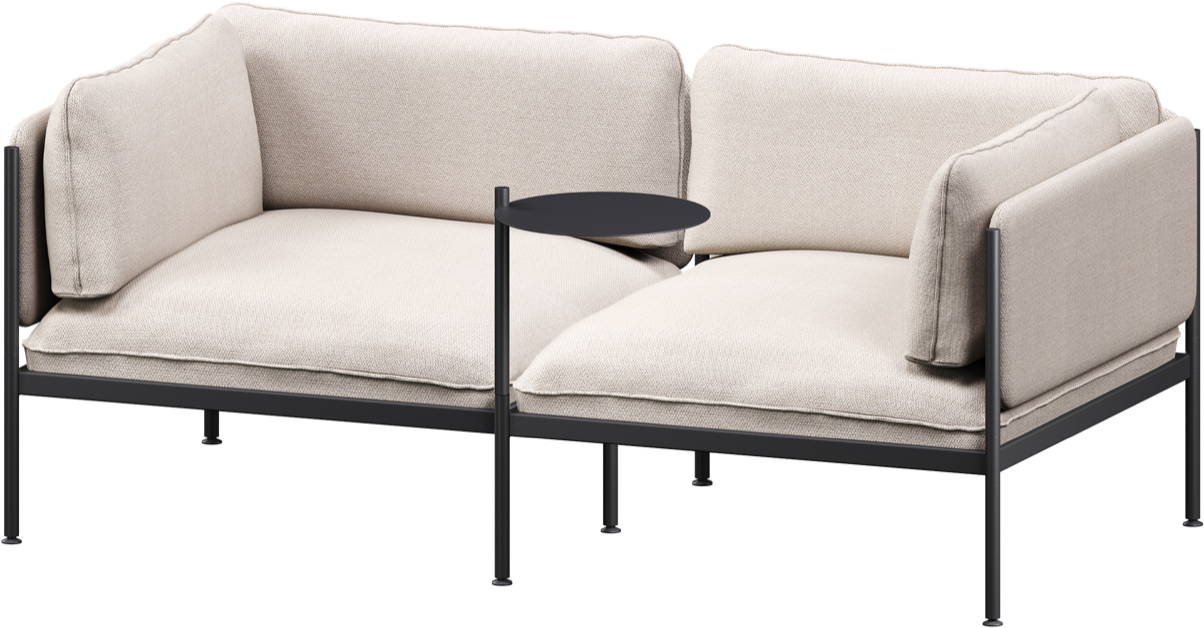 Toom Modular Sofa 2-Sitzer Konfiguration 3 in Oatmilk Beige  präsentiert im Onlineshop von KAQTU Design AG. 2er Sofa ist von Noo.ma