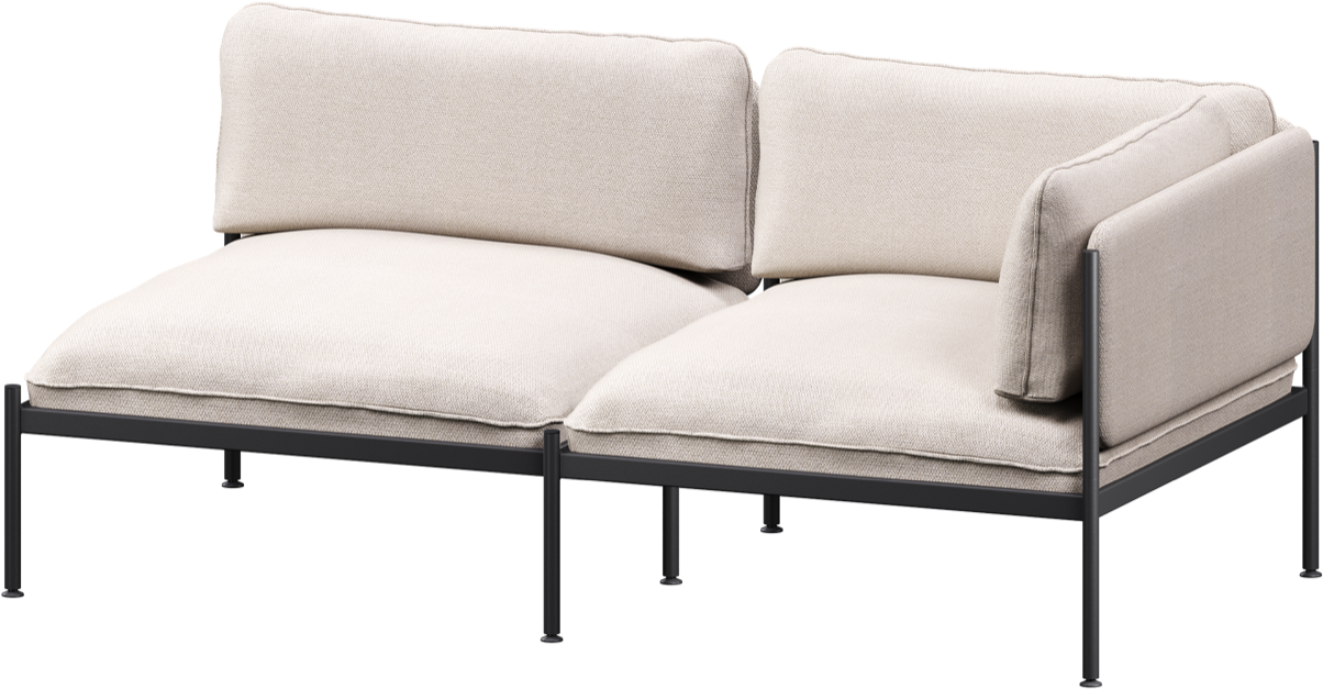 Toom Modular Sofa 2-Sitzer Konfiguration 2 in Oatmilk Beige  präsentiert im Onlineshop von KAQTU Design AG. 2er Sofa ist von Noo.ma