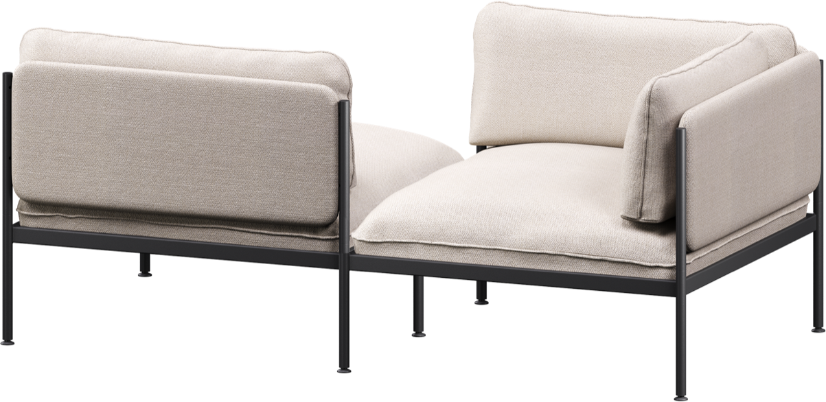 Toom Modular Sofa 2-Sitzer Konfiguration 2 in Oatmilk Beige  präsentiert im Onlineshop von KAQTU Design AG. 2er Sofa ist von Noo.ma