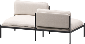 Toom Modular Sofa 2-Sitzer Konfiguration 1 in Oatmilk Beige  präsentiert im Onlineshop von KAQTU Design AG. 2er Sofa ist von Noo.ma