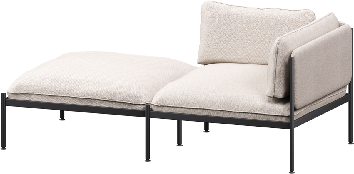 Toom Modular Sofa 2-Sitzer Chaise Lounge in Oatmilk Beige  präsentiert im Onlineshop von KAQTU Design AG. 2er Sofa ist von Noo.ma