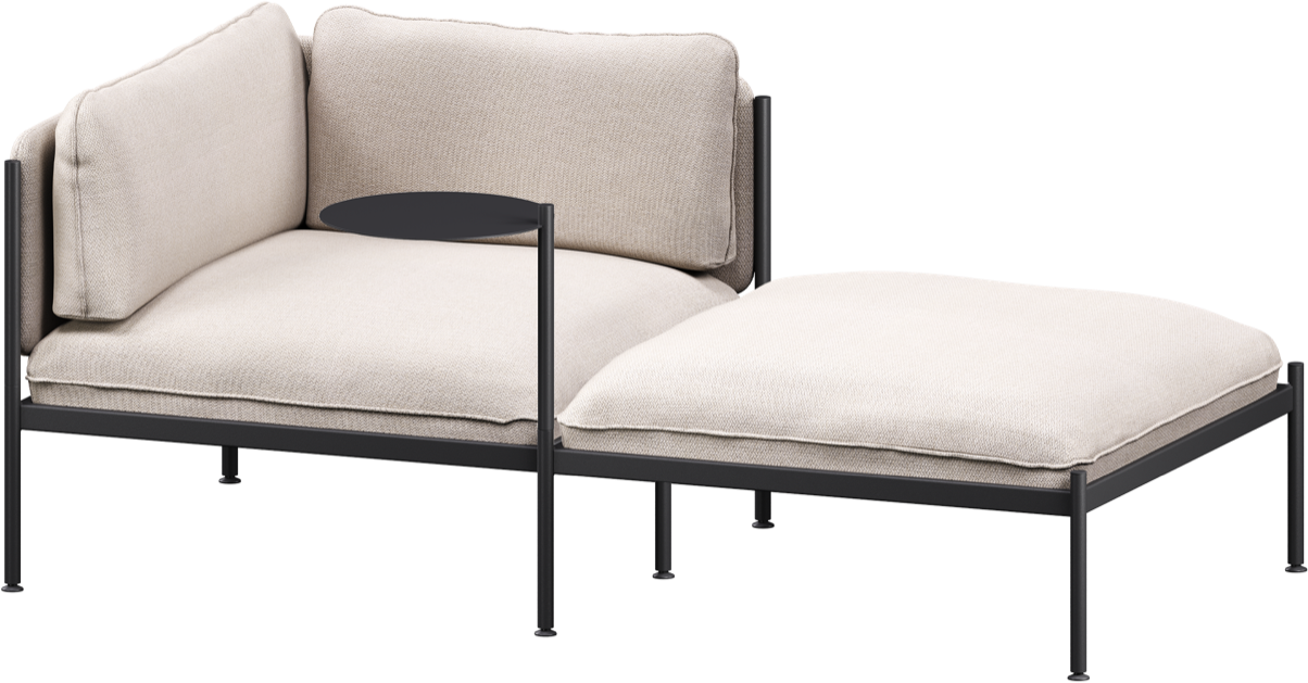 Toom Modular Sofa 2-Sitzer Chaise Lounge in Oatmilk Beige  präsentiert im Onlineshop von KAQTU Design AG. 2er Sofa ist von Noo.ma