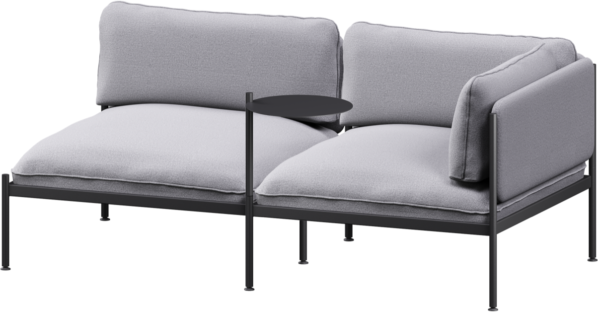 Toom Modular Sofa 2-Sitzer Konfiguration 2 in Pale Grey  präsentiert im Onlineshop von KAQTU Design AG. 2er Sofa ist von Noo.ma