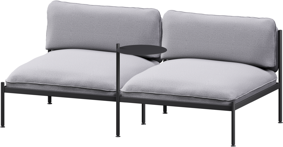 Toom Modular Sofa 2-Sitzer Konfiguration 1 in Pale Grey  präsentiert im Onlineshop von KAQTU Design AG. 2er Sofa ist von Noo.ma