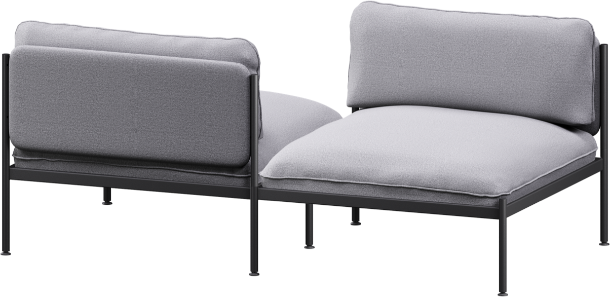 Toom Modular Sofa 2-Sitzer Konfiguration 1 in Pale Grey  präsentiert im Onlineshop von KAQTU Design AG. 2er Sofa ist von Noo.ma