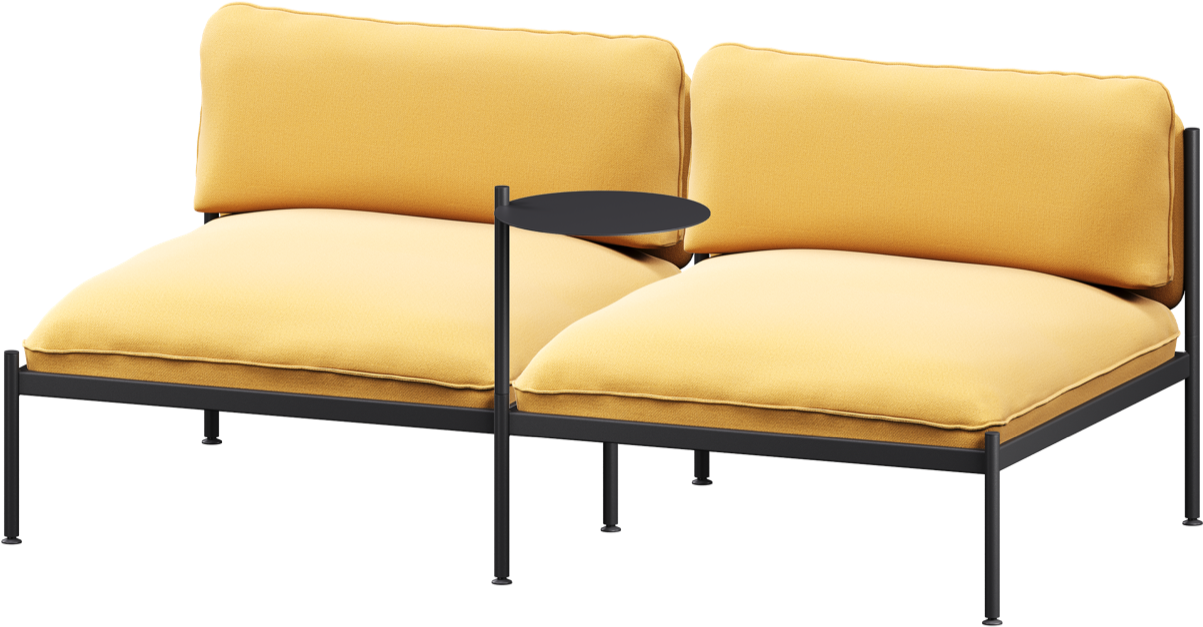 Toom Modular Sofa 2-Sitzer Konfiguration 1 in Yellow Ochre präsentiert im Onlineshop von KAQTU Design AG. 2er Sofa ist von Noo.ma
