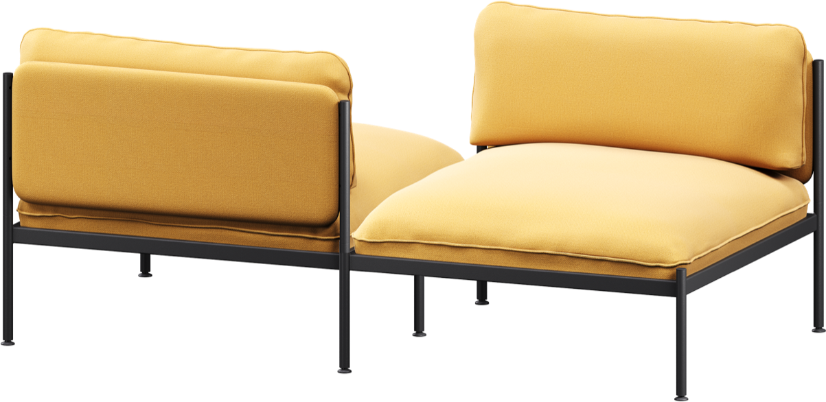 Toom Modular Sofa 2-Sitzer Konfiguration 1 in Yellow Ochre präsentiert im Onlineshop von KAQTU Design AG. 2er Sofa ist von Noo.ma