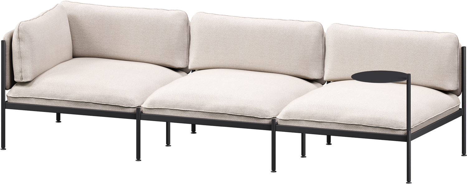 Toom Modular Sofa 3-Sitzer Konfiguration 1 in Oatmilk Beige  präsentiert im Onlineshop von KAQTU Design AG. 3er Sofa ist von Noo.ma