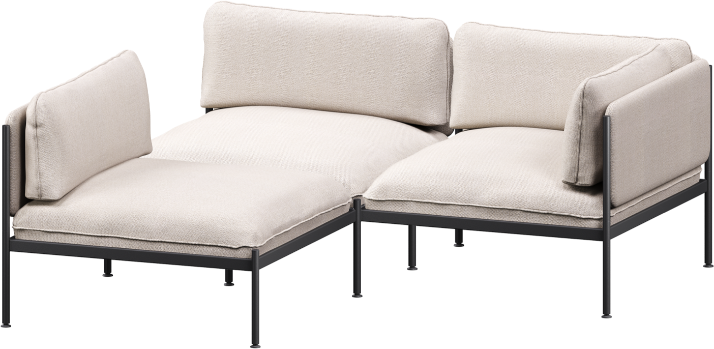 Toom Modular Sofa 3-Sitzer Konfiguration 1 in Oatmilk Beige  präsentiert im Onlineshop von KAQTU Design AG. 3er Sofa ist von Noo.ma