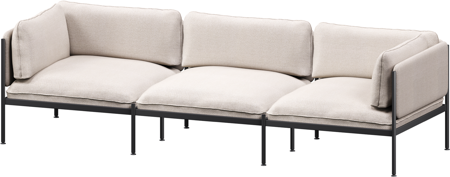 Toom Modular Sofa 3-Sitzer Konfiguration 2 in Oatmilk Beige  präsentiert im Onlineshop von KAQTU Design AG. 3er Sofa ist von Noo.ma