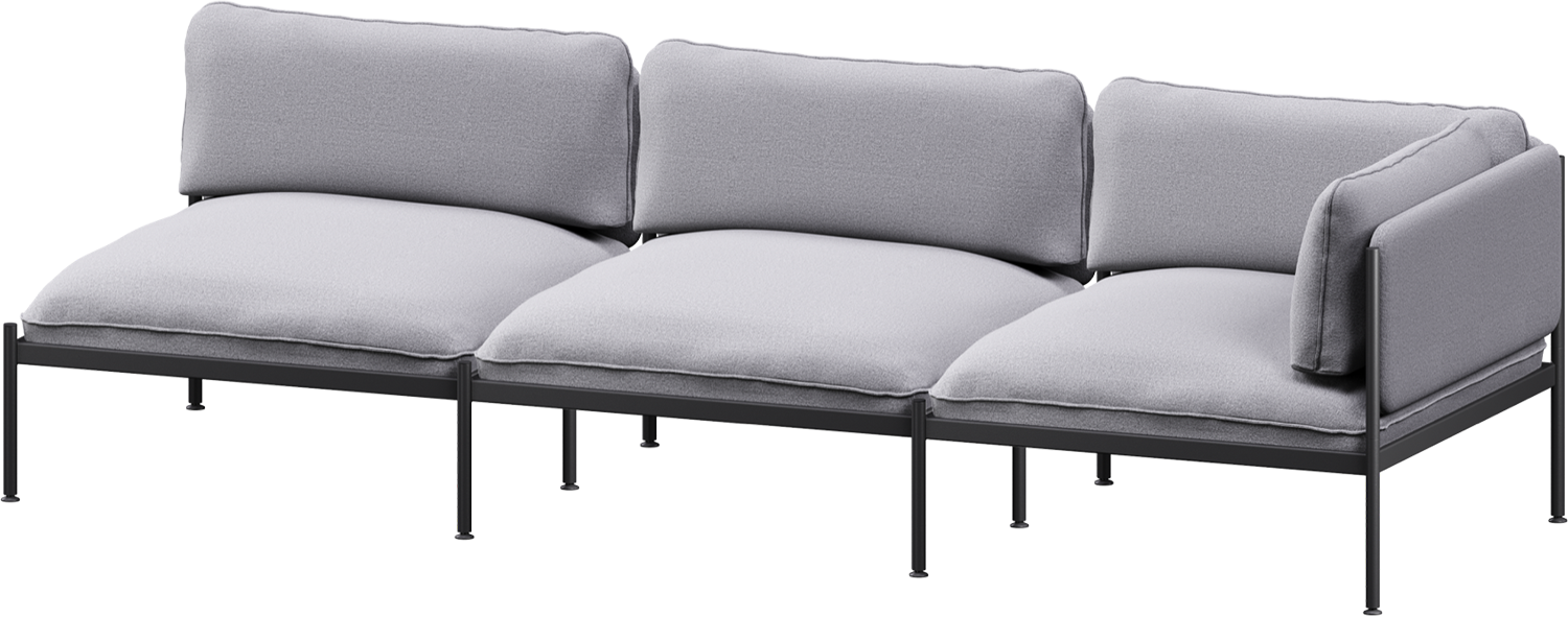 Toom Modular Sofa 3-Sitzer Konfiguration 1 in Pale Grey  präsentiert im Onlineshop von KAQTU Design AG. 3er Sofa ist von Noo.ma