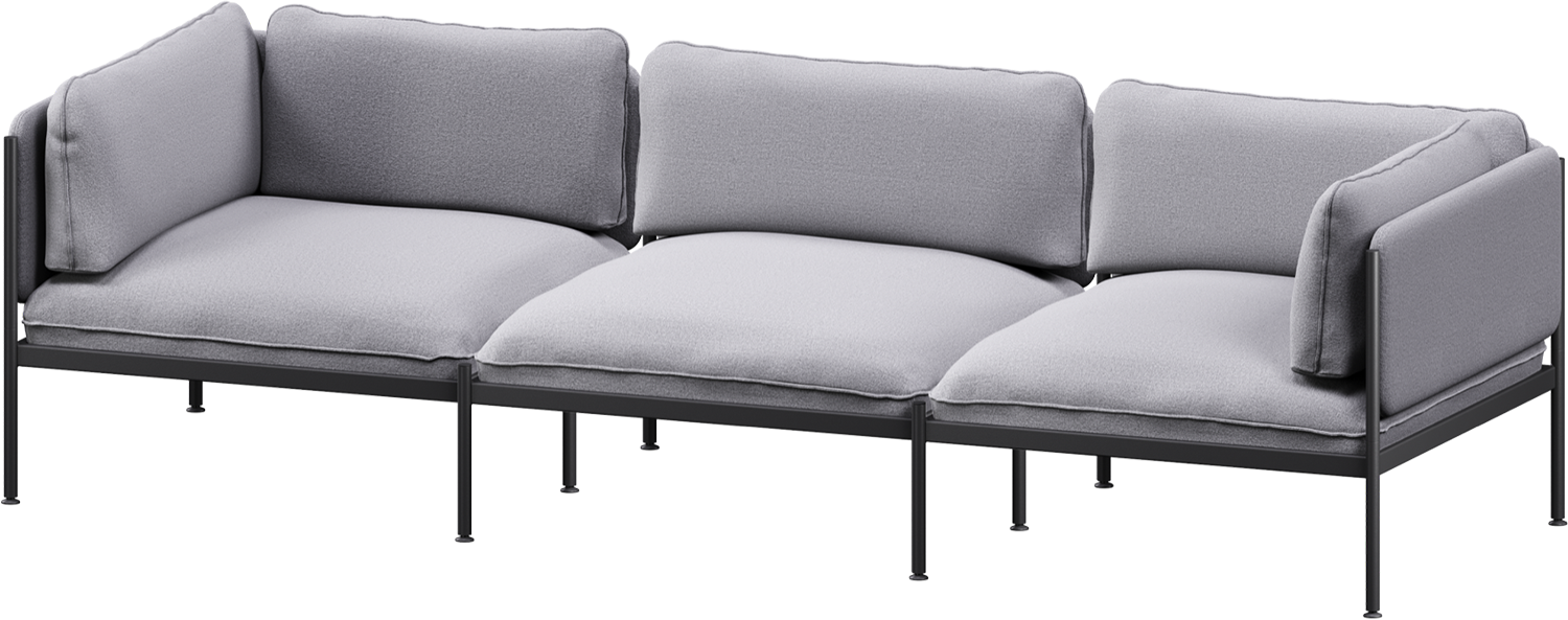 Toom Modular Sofa 3-Sitzer Konfiguration 2 in Pale Grey  präsentiert im Onlineshop von KAQTU Design AG. 3er Sofa ist von Noo.ma