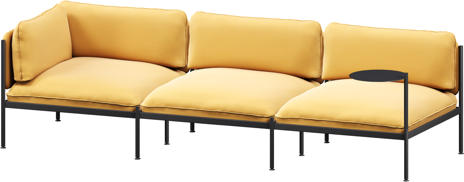 Toom Modular Sofa 3-Sitzer Konfiguration 1 in Yellow Ochre präsentiert im Onlineshop von KAQTU Design AG. 3er Sofa ist von Noo.ma