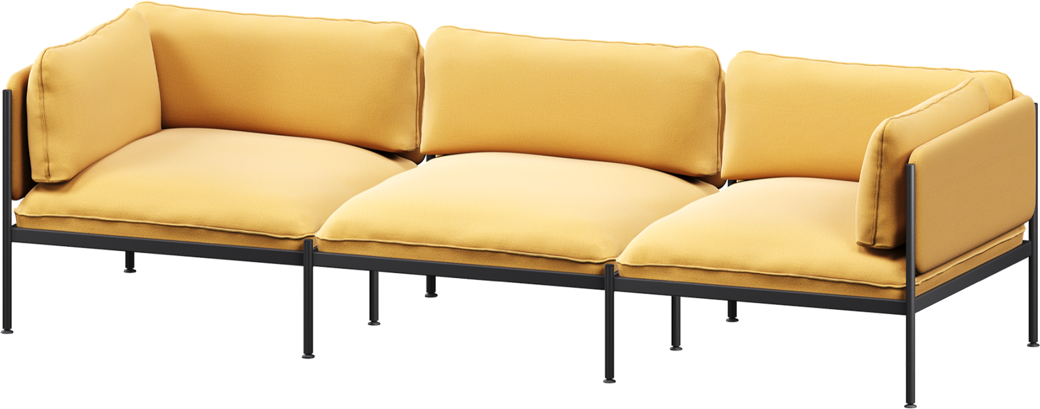 Toom Modular Sofa 3-Sitzer Konfiguration 2 in Yellow Ochre präsentiert im Onlineshop von KAQTU Design AG. 3er Sofa ist von Noo.ma