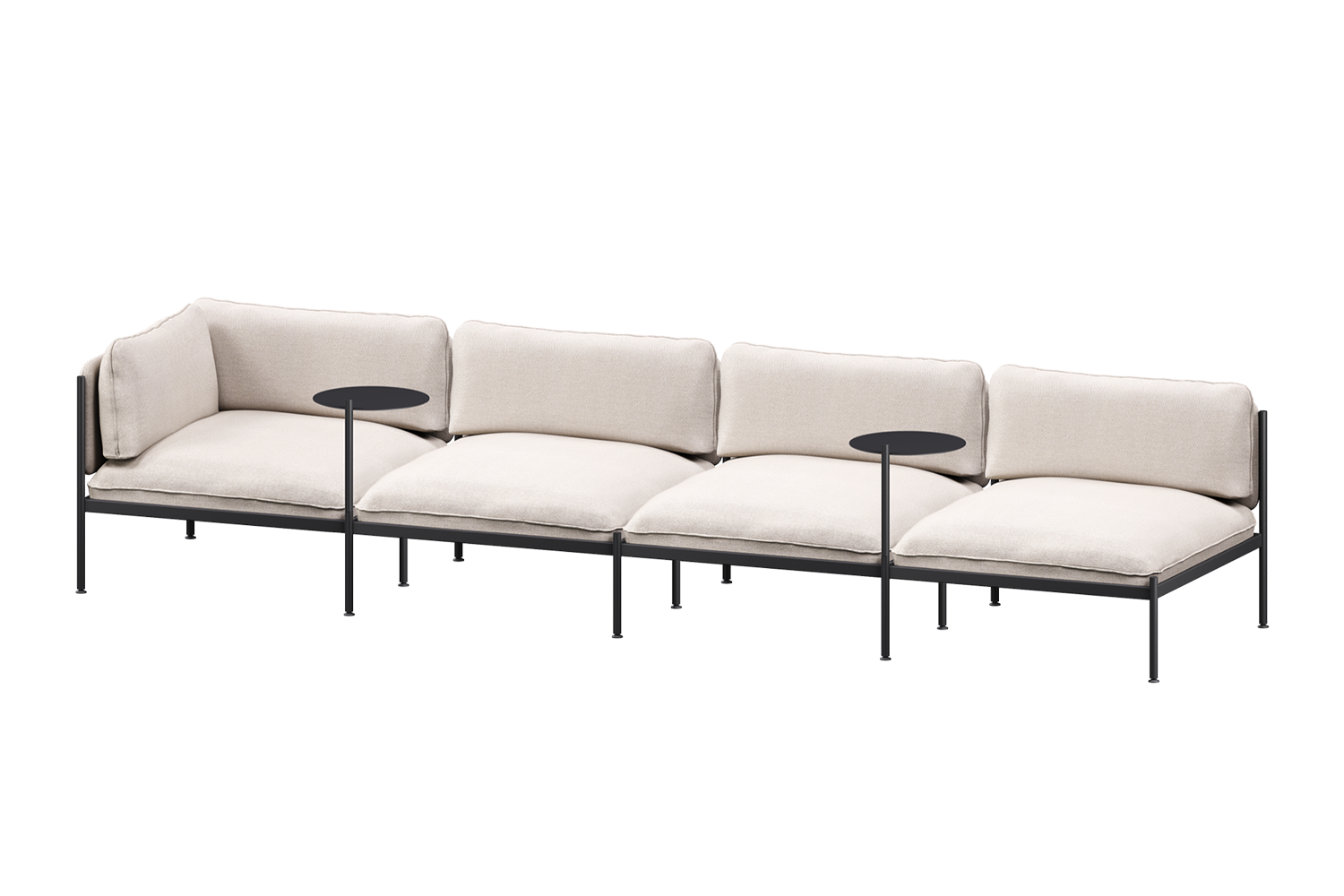 Toom Modular Sofa 4-Sitzer Konfiguration 1a in Oatmilk Beige  präsentiert im Onlineshop von KAQTU Design AG. 4er Sofa ist von Noo.ma
