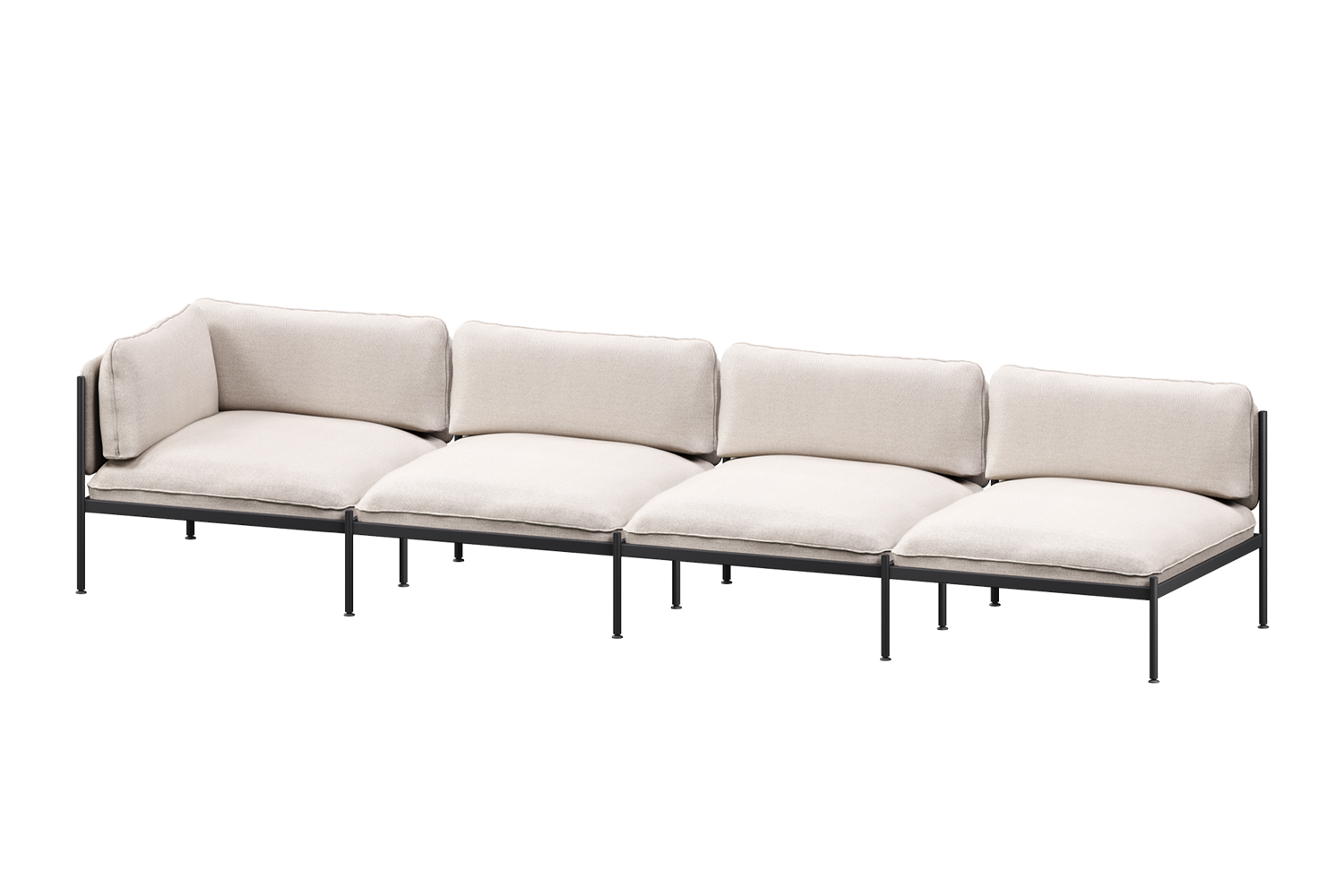 Toom Modular Sofa 4-Sitzer Konfiguration 1a in Oatmilk Beige  präsentiert im Onlineshop von KAQTU Design AG. 4er Sofa ist von Noo.ma