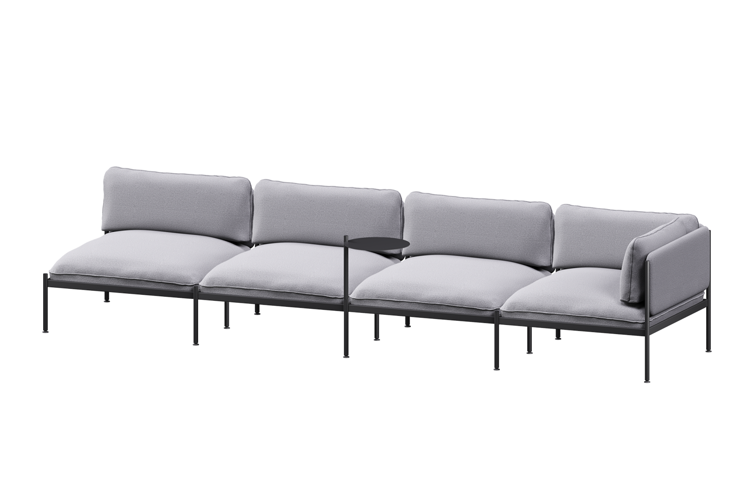 Toom Modular Sofa 4-Sitzer Konfiguration 1a in Pale Grey  präsentiert im Onlineshop von KAQTU Design AG. 4er Sofa ist von Noo.ma