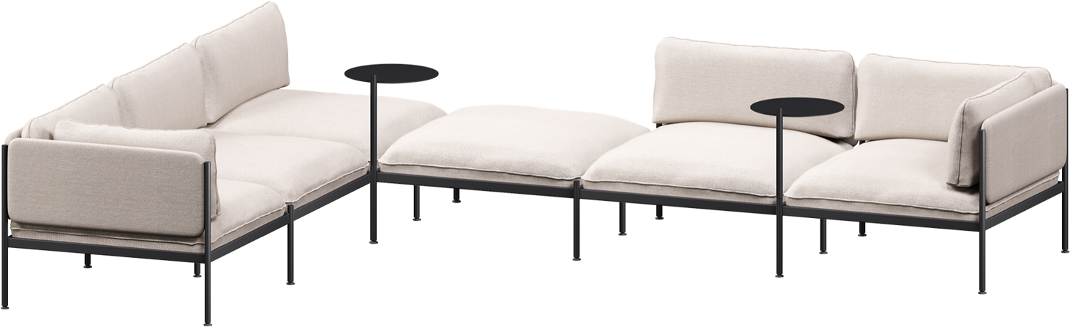 Toom Modular Sofa 6-Sitzer in Oatmilk Beige  präsentiert im Onlineshop von KAQTU Design AG. Ecksofa links ist von Noo.ma