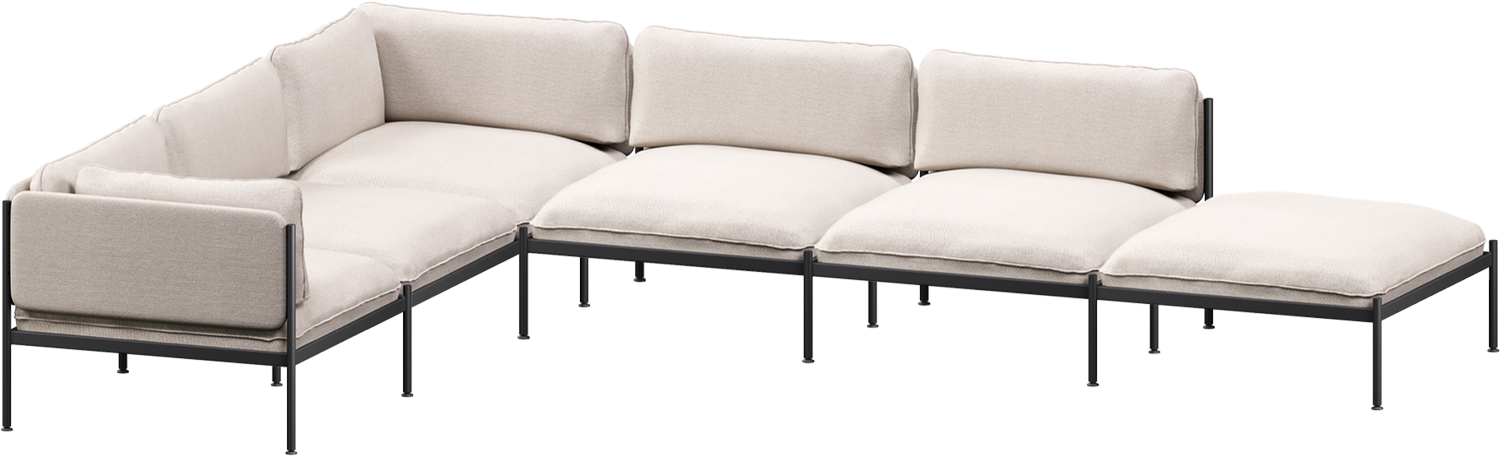 Toom Modular Sofa 6-Sitzer in Oatmilk Beige  präsentiert im Onlineshop von KAQTU Design AG. Ecksofa links ist von Noo.ma
