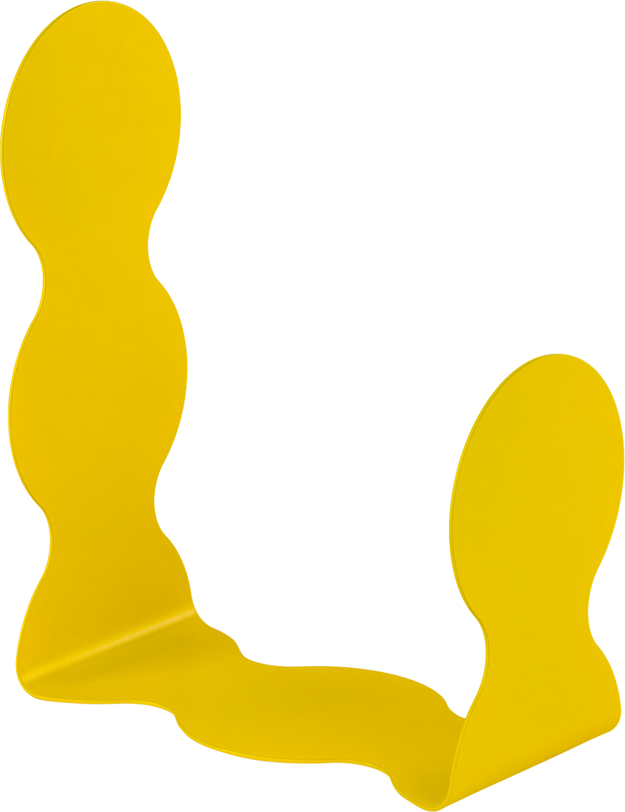 Fala Buchstütze in Mellow Yellow präsentiert im Onlineshop von KAQTU Design AG. Regal Zubehör ist von Noo.ma