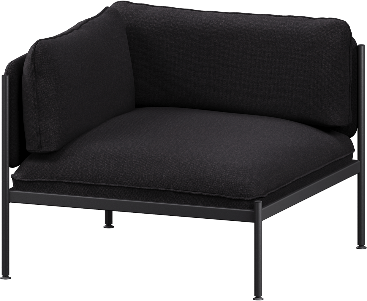 < in Graphite Black  präsentiert im Onlineshop von KAQTU Design AG. Sessel mit Armlehnen ist von Noo.ma