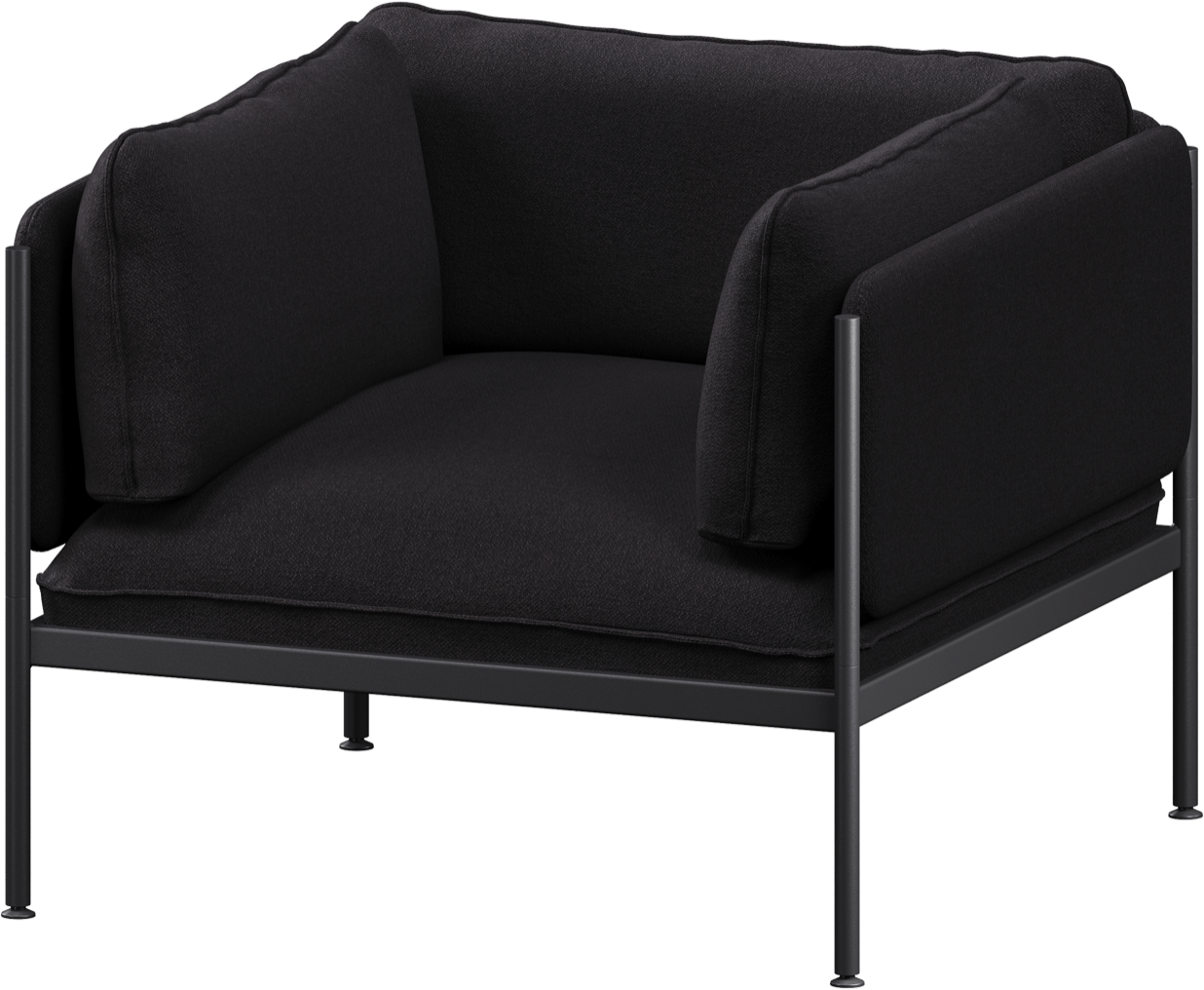 Toom Modular Sessel in Graphite Black  präsentiert im Onlineshop von KAQTU Design AG. Sessel mit Armlehnen ist von Noo.ma