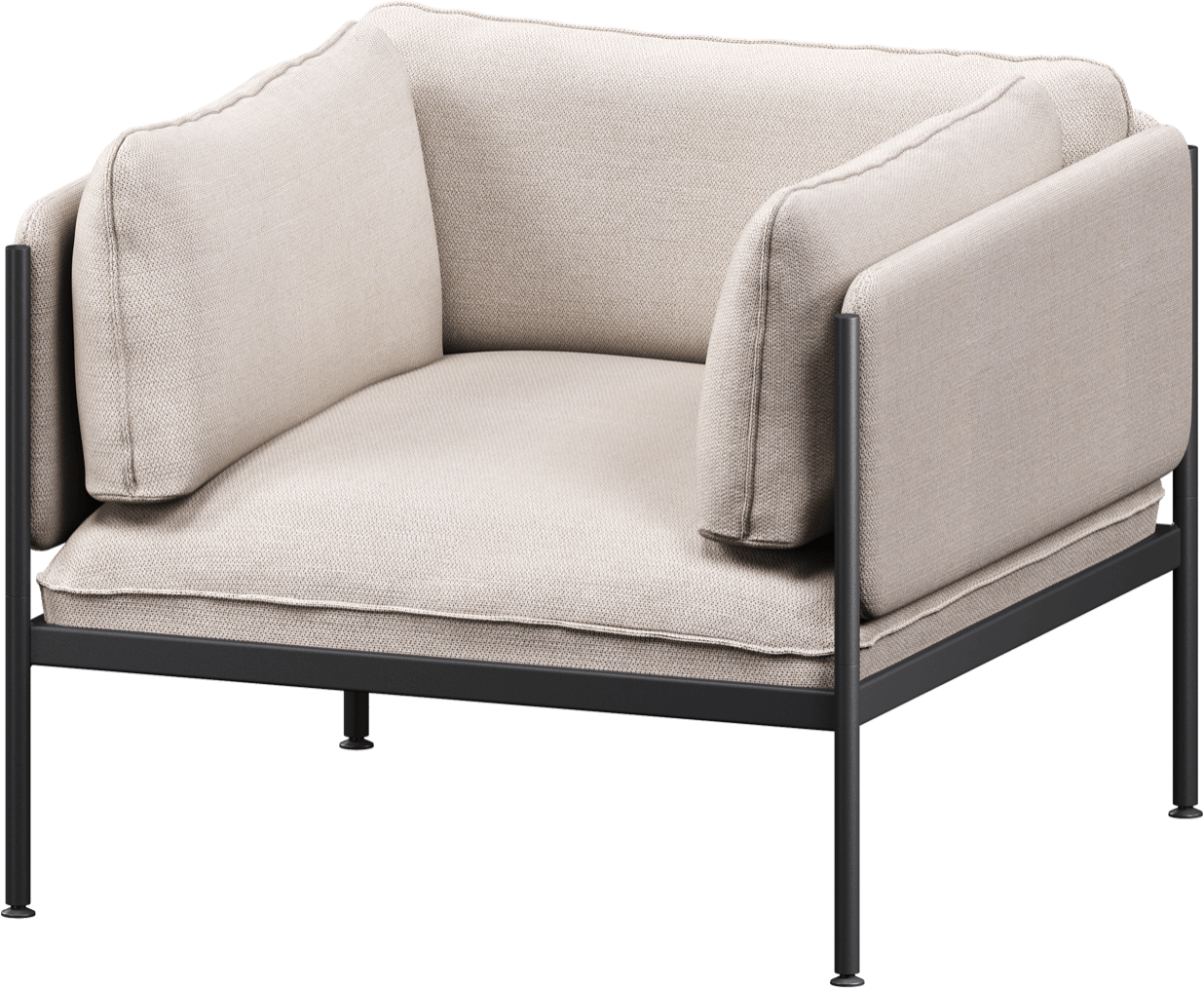 Toom Modular Sessel in Oatmilk Beige  präsentiert im Onlineshop von KAQTU Design AG. Sessel mit Armlehnen ist von Noo.ma