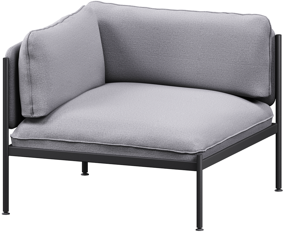 Toom Modular Eck-Sessel in Pale Grey  präsentiert im Onlineshop von KAQTU Design AG. Sessel mit Armlehnen ist von Noo.ma